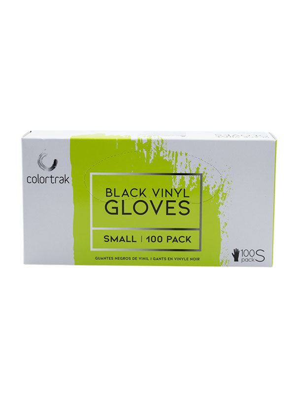 COLORTRAK BLK DISPOSABLE GLOVES SMALL